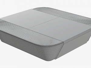 Plastic food container box tray with label mockup 09 3D Model