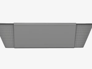 Plastic food container box tray with label mockup 09 3D Model