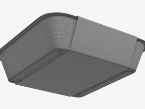 Plastic food container box tray with label mockup 09 3D Model