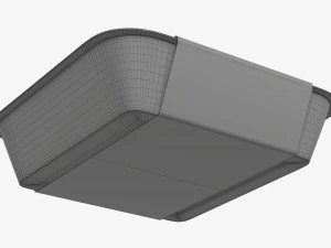 Plastic food container box tray with label mockup 09 3D Model