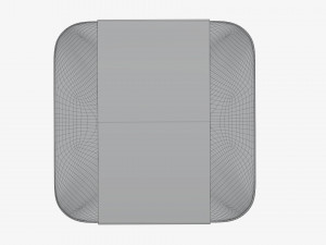 Plastic food container box tray with label mockup 09 3D Model