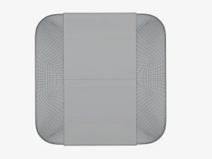 Plastic food container box tray with label mockup 09 3D Model