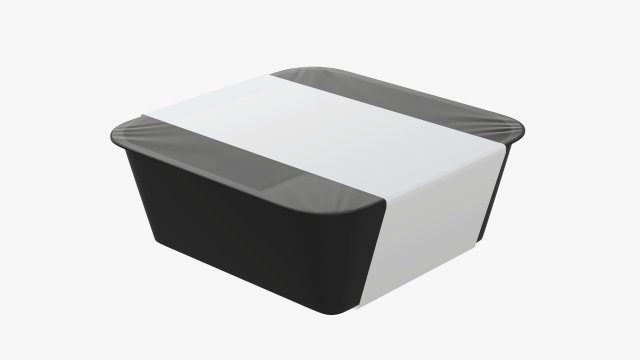Plastic food container box tray with label mockup 10 Modelo 3D .c4d .max .obj .3ds .fbx .stl .blend 