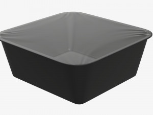 Plastic food container box tray with label mockup 10 Modelo 3D