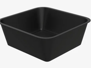 Maqueta de bandeja de caja de contenedor de comida de pl&aacute;stico con etiqueta 10 Modelo 3D