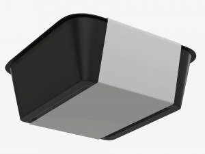 Plastic food container box tray with label mockup 10 Modelo 3D