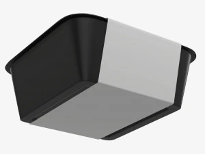Maqueta de bandeja de caja de contenedor de comida de pl&aacute;stico con etiqueta 10 Modelo 3D