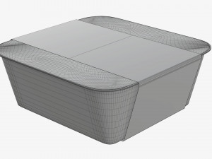 Plastic food container box tray with label mockup 10 Modelo 3D