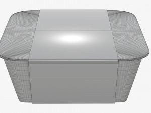 Plastic food container box tray with label mockup 10 Modelo 3D