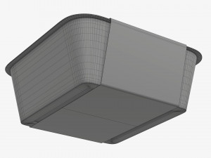 Plastic food container box tray with label mockup 10 Modelo 3D