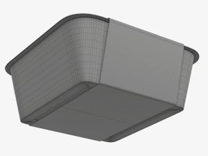Maqueta de bandeja de caja de contenedor de comida de pl&aacute;stico con etiqueta 10 Modelo 3D