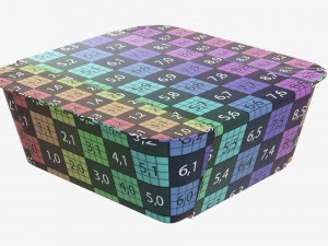 Plastic food container box tray with label mockup 10 Modelo 3D