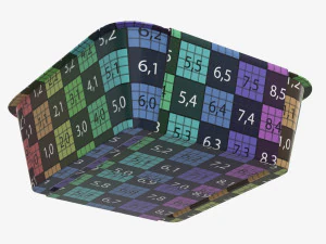 Maqueta de bandeja de caja de contenedor de comida de pl&aacute;stico con etiqueta 10 Modelo 3D