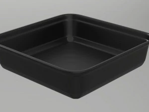 Maqueta de bandeja de caja de contenedor de comida de pl&aacute;stico con etiqueta 15 Modelo 3D