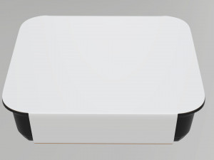 Plastic food container box tray with label mockup 15 Modelo 3D