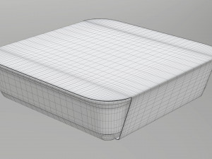 Plastic food container box tray with label mockup 15 Modelo 3D