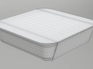 Maqueta de bandeja de caja de contenedor de comida de pl&aacute;stico con etiqueta 15 Modelo 3D