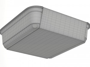 Plastic food container box tray with label mockup 15 Modelo 3D