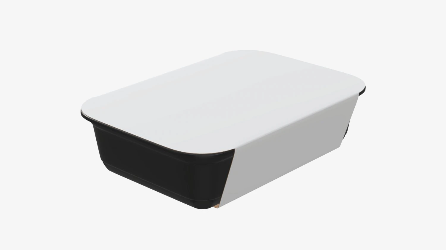 Plastic food container box tray with label mockup 16 3D Model .c4d .max .obj .3ds .fbx .stl .blend 