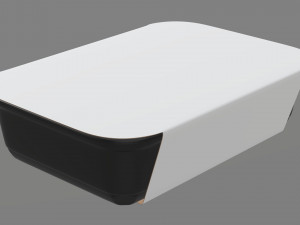 Plastic food container box tray with label mockup 16 Modelo 3D