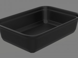 Plastic food container box tray with label mockup 16 Modelo 3D