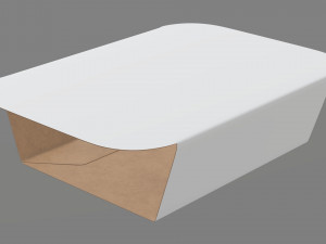 Plastic food container box tray with label mockup 16 Modelo 3D
