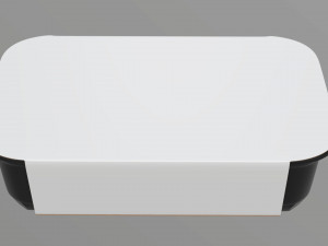 Plastic food container box tray with label mockup 16 Modelo 3D