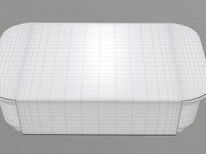 Plastic food container box tray with label mockup 16 Modelo 3D