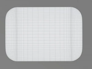Plastic food container box tray with label mockup 16 3D Model