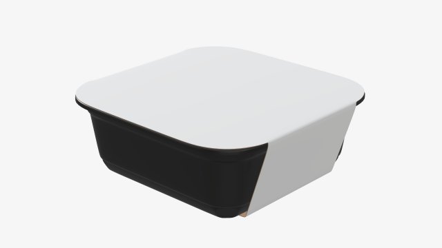 Plastic food container box tray with label mockup 17 Modelo 3D .c4d .max .obj .3ds .fbx .stl .blend 