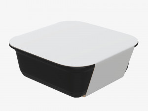 Plastic food container box tray with label mockup 17 Modelo 3D