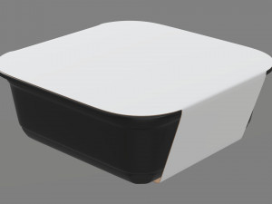 Plastic food container box tray with label mockup 17 Modelo 3D