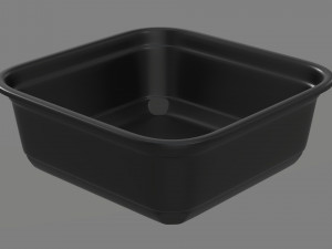 Plastic food container box tray with label mockup 17 Modelo 3D