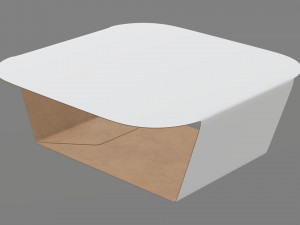 Plastic food container box tray with label mockup 17 Modelo 3D