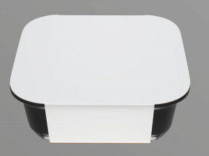 Plastic food container box tray with label mockup 17 Modelo 3D