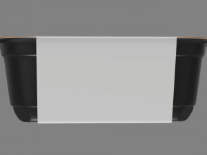 Plastic food container box tray with label mockup 17 Modelo 3D