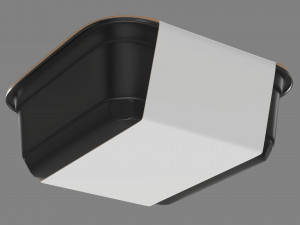 Plastic food container box tray with label mockup 17 Modelo 3D