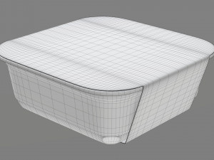 Plastic food container box tray with label mockup 17 Modelo 3D