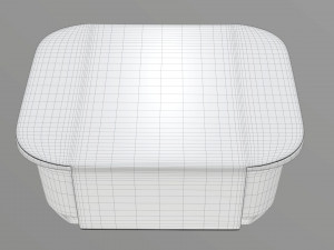 Plastic food container box tray with label mockup 17 Modelo 3D