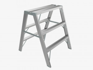 Sawhorse foldable ladder 3D Model