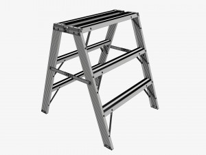 Sawhorse foldable ladder Modelo 3D