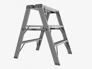 Sawhorse foldable ladder Modelo 3D