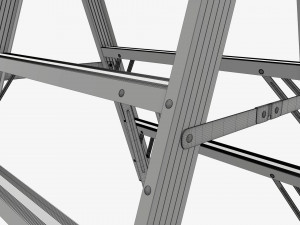 Sawhorse foldable ladder Modelo 3D