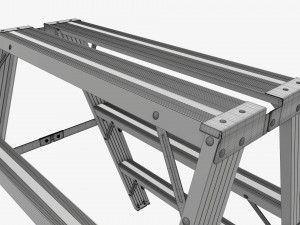 Sawhorse foldable ladder Modelo 3D