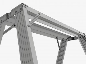 Sawhorse foldable ladder Modelo 3D