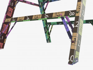 Sawhorse foldable ladder Modelo 3D