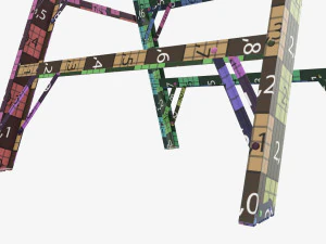 Sawhorse foldable ladder 3D Model