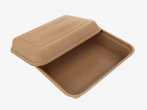 Take-out lunch cardboard box 01 3D Model