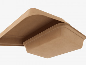 Take-out lunch cardboard box 01 3D Model