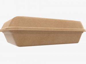 Take-out lunch cardboard box 01 closed Modelo 3D